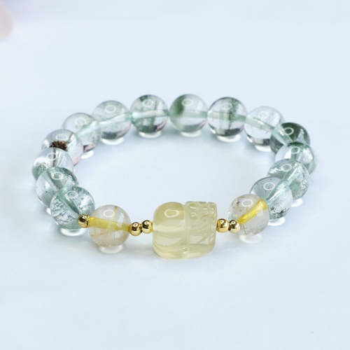 Green Phantom Quartz Bracelet for Wealth Feng Shui